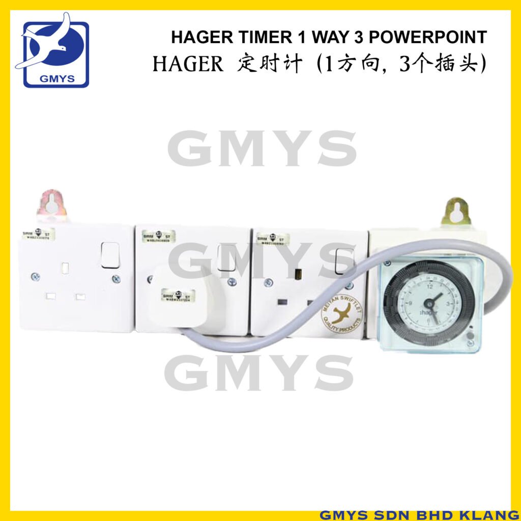 D2A - HAGER TIMER EHN711 - 1 WAY 3 POWER POINT