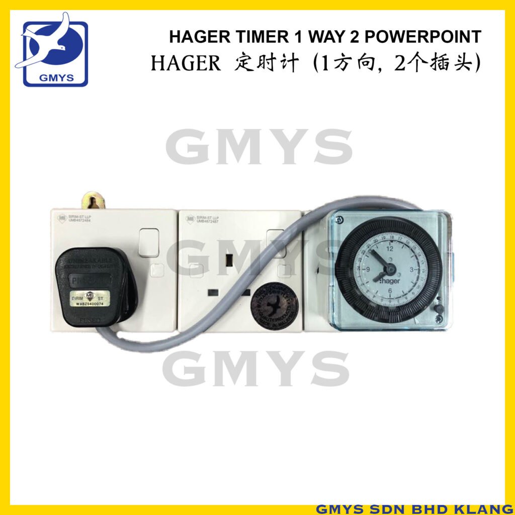 D2B - HAGER TIMER EHN711 - 1 WAY 2 POWER POINT