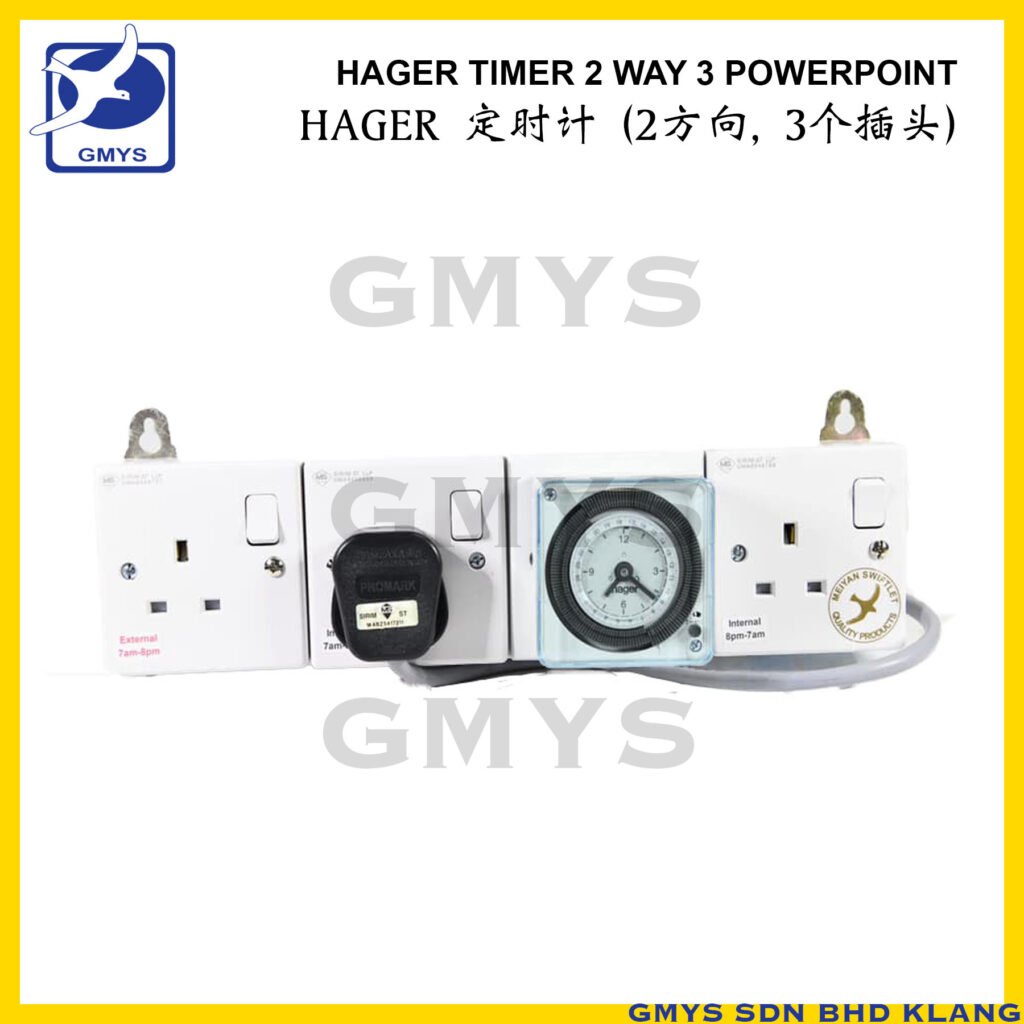 D3 - HAGER TIMER EHN711 - 2 WAYS 3 POWER POINT