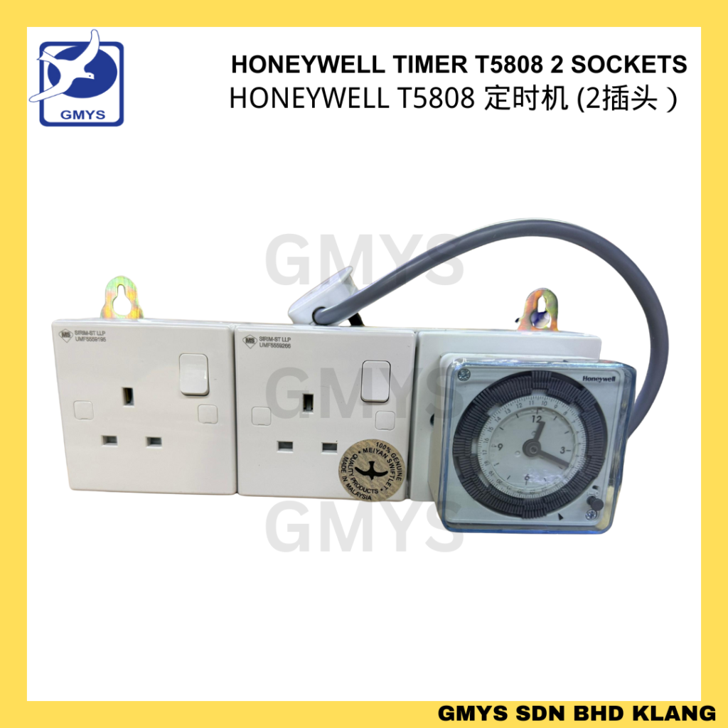 D5B - MK HONEYWELL TIMER T5808 - 1 WAY 2 POWER POINT