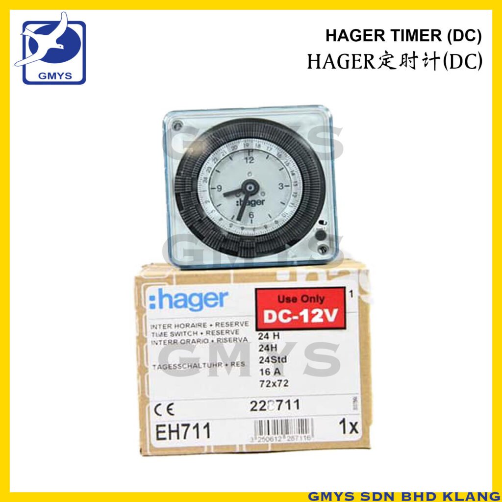 D6A - HAGER TIMER EHN711 12V DC