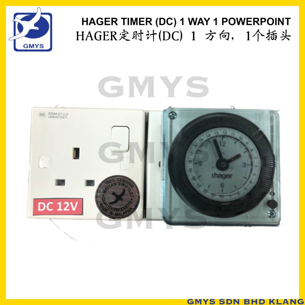 D6B - HAGER TIMER EH711 12V DC 1 WAY 1 POWER POINT