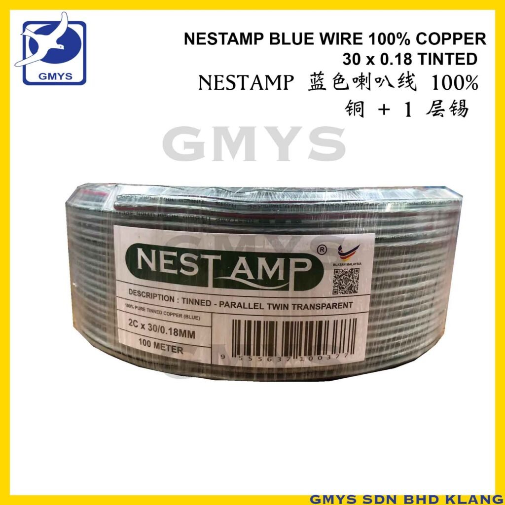 J3 - NESTAMP Tinned BLUE WIRE COPPER 30x0.18