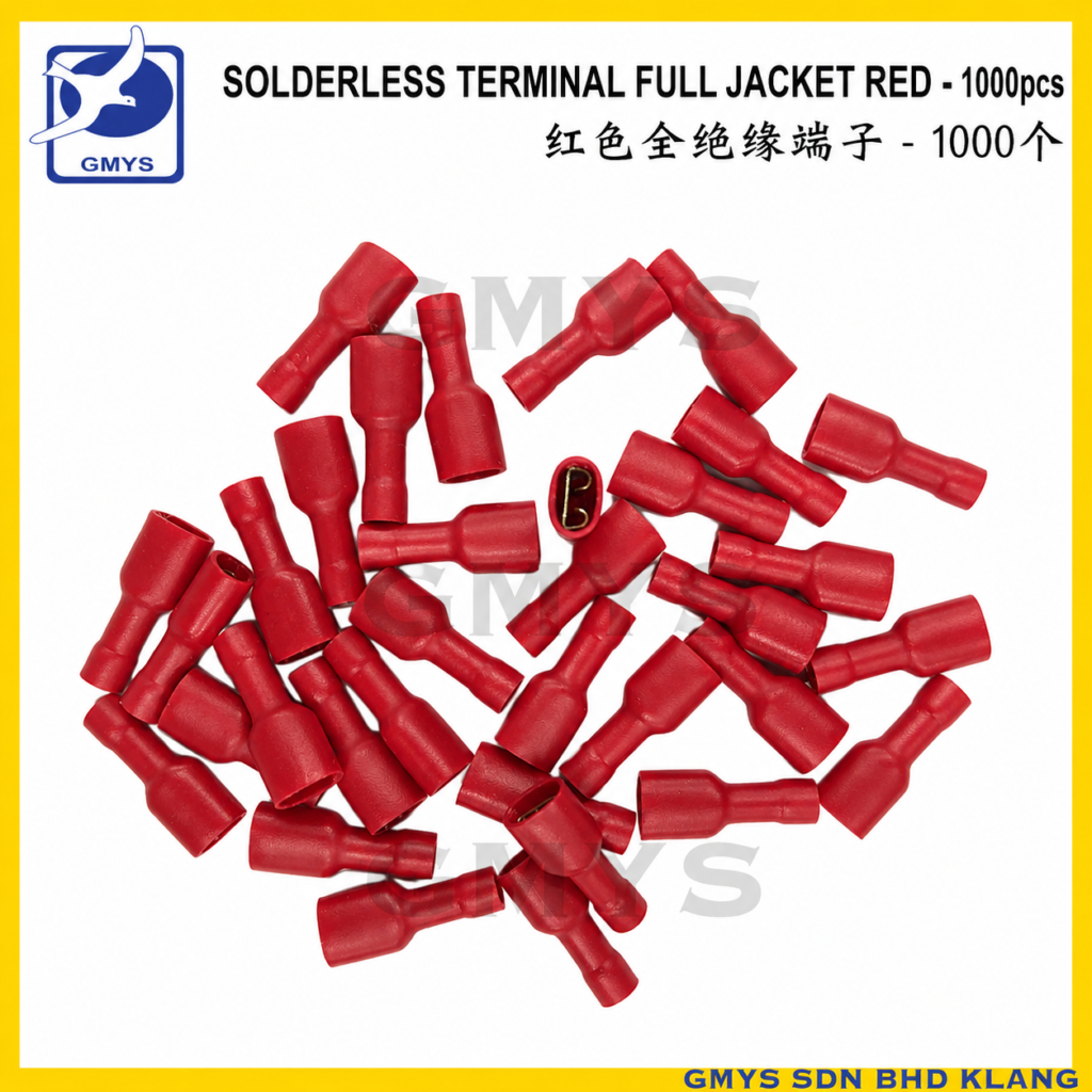 K3A - SOLDERLESS TERMINAL FULL JACKET RED