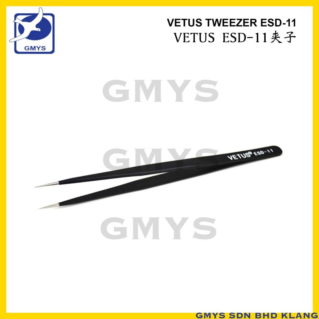 S25C - VETUS BLACK TWEEZER STRAIGHT