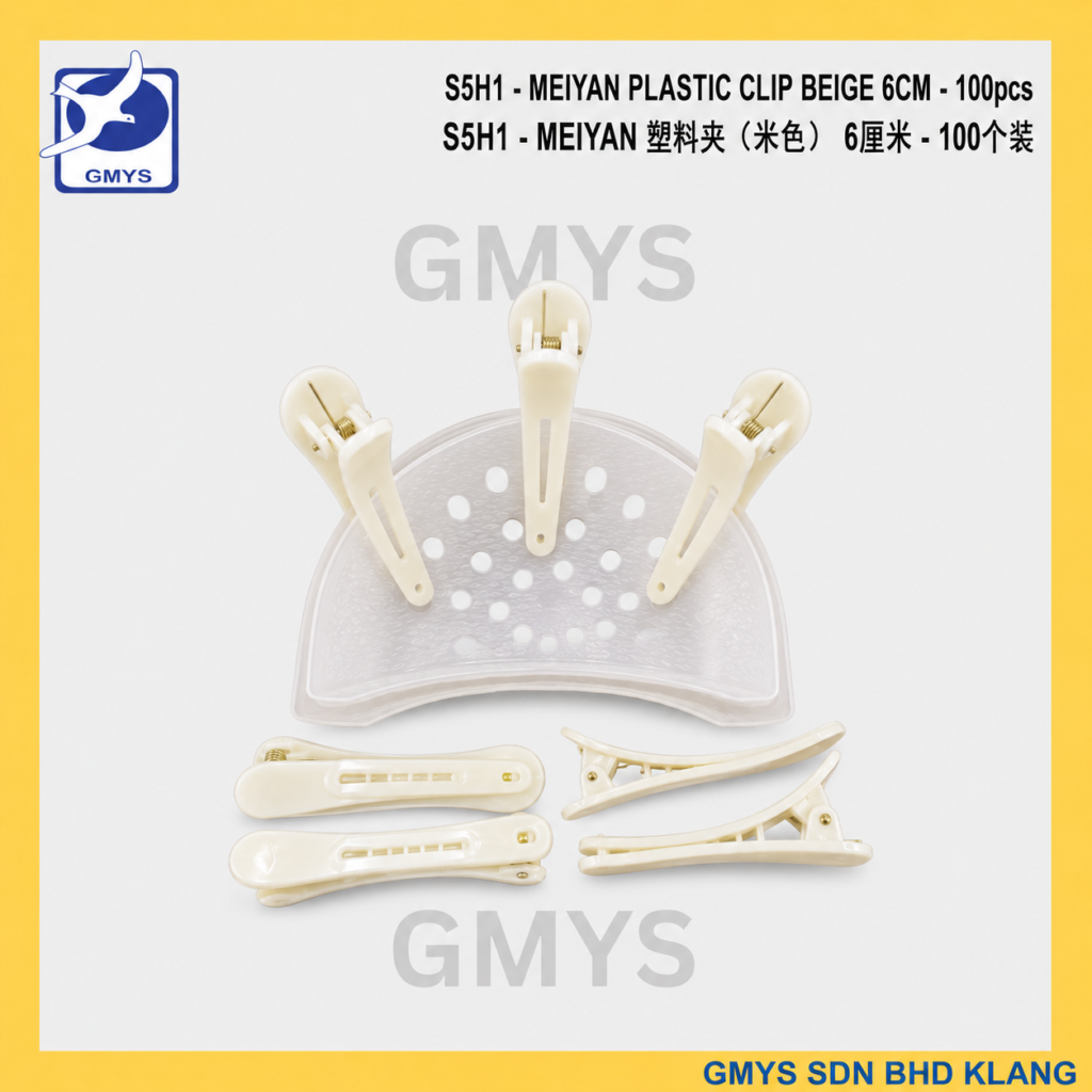 S5H1 - MEIYAN PLASTIC CLIP BEIGE 6cm