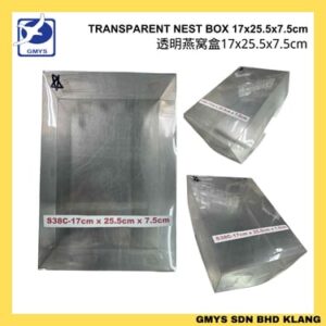 S38C - TRANSPARENT NEST BOX 10 SET for 500g Cleaned Nest